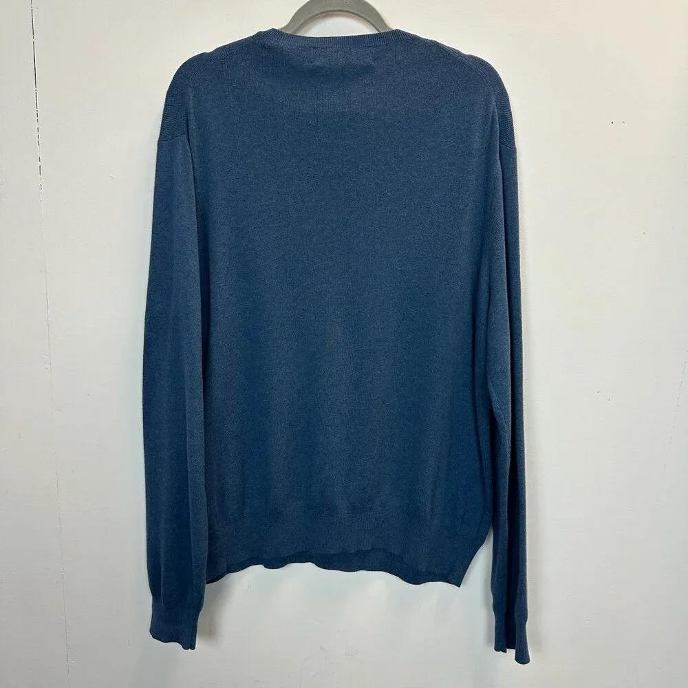 Vintage Polo PRL Ralph Lauren Light Blue XL V-Neck Lightweight Sweater